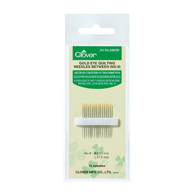 Clover Gold Eye Quilting Needles Between: Select Size