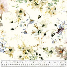 Load image into Gallery viewer, Perennial by Kelly Ventura, Wild Anemone in Ivory, per half-yard