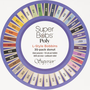 Superior Threads - Super Bobs Poly Donut L-Style 35 Color Assortment