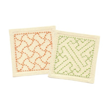 Load image into Gallery viewer, Olympus Japanese Sashiko Coasters Kit (set of 2) - Select Design