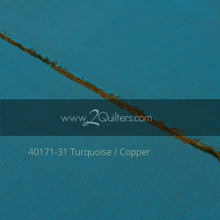 Load image into Gallery viewer, Artisan Cotton, Turquoise-Copper, per half-yard