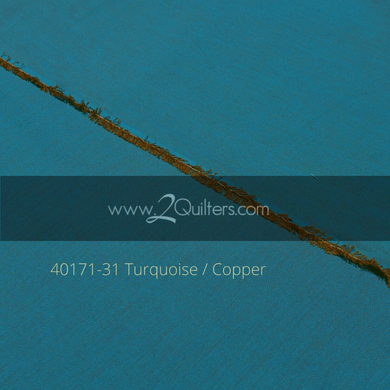 Artisan Cotton, Turquoise-Copper, per half-yard