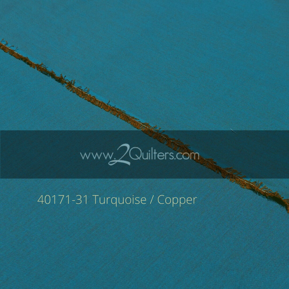Artisan Cotton, Turquoise-Copper, per half-yard