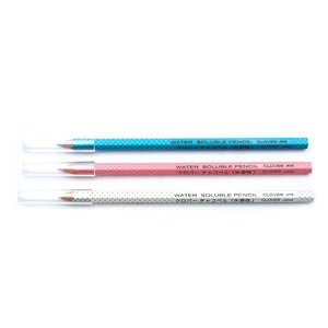 Clover - Water Soluble Pencils Set, (Pack of 3, Assorted Colours)
