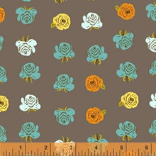 Load image into Gallery viewer, Far Far Away 2, Roses in Charcoal, by Heather Ross for Windham Fabrics, per half-yard