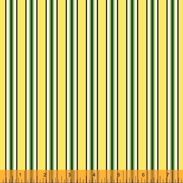 Five and Ten by Denyse Schmidt, Candy Stripe in Yellow, per half-yard