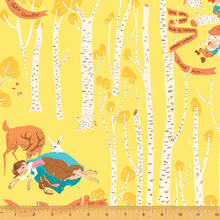Load image into Gallery viewer, Far Far Away 3, Snow White in Yellow, by Heather Ross for Windham Fabrics, per half-yard