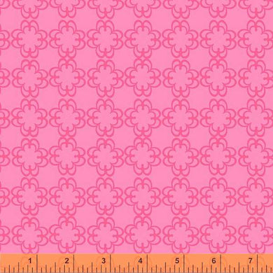 Darling by Denyse Schmidt, Floral Grid in Pink, per half-yard