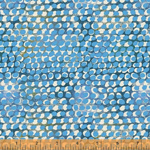 Load image into Gallery viewer, Happy by Carrie Bloomston, Layered Dot in Indigo, per half-yard