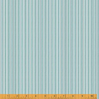 Wish You Were Here, Soft Stripe in Blue by Whistler Studios for Windham Fabrics, per half-yard