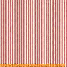 Load image into Gallery viewer, Wish You Were Here, Soft Stripe in Ruby by Whistler Studios for Windham Fabrics, per half-yard