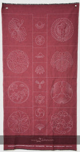 Olympus X Susan Briscoe Sashiko Panel - Family Crests (Avail in 6 Col)