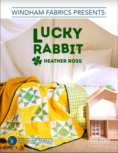 Lucky Rabbit, Dollhouse in Turquoise by Heather Ross for Windham Fabrics, per half-yard