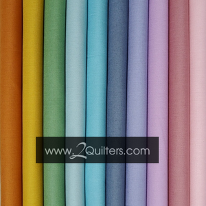 Bundle (select size) Kona Cotton: 2Quilters Retro palette, 10 pcs