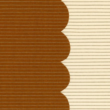 Load image into Gallery viewer, Harriot, Scallop Single Border in Roasted Pecan, per half-yard