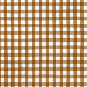 Kitchen Window Wovens, Small Gingham in Roasted Pecan, per half-yard