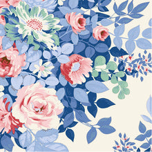 Load image into Gallery viewer, *PRE-ORDER, Ships in June 2026* Tilda Something Blue, Whimsyflower in Cream, per half-yard