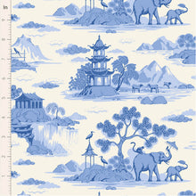 Load image into Gallery viewer, *PRE-ORDER, Ships in June 2026* Tilda Something Blue, Cottonview in Cream, per half-yard