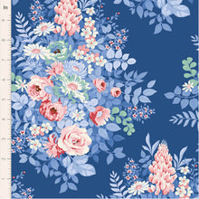 Load image into Gallery viewer, *PRE-ORDER, Ships in June 2026* Tilda Something Blue, Whimsyflower in Night, per half-yard