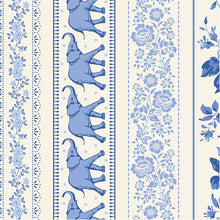 Load image into Gallery viewer, *PRE-ORDER, Ships in June 2026* Tilda Something Blue, Borders in Blue, per half-yard