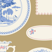 Load image into Gallery viewer, *PRE-ORDER, Ships in June 2026* Tilda Something Blue, Labels &amp; Ornaments in Ochre, per half-yard