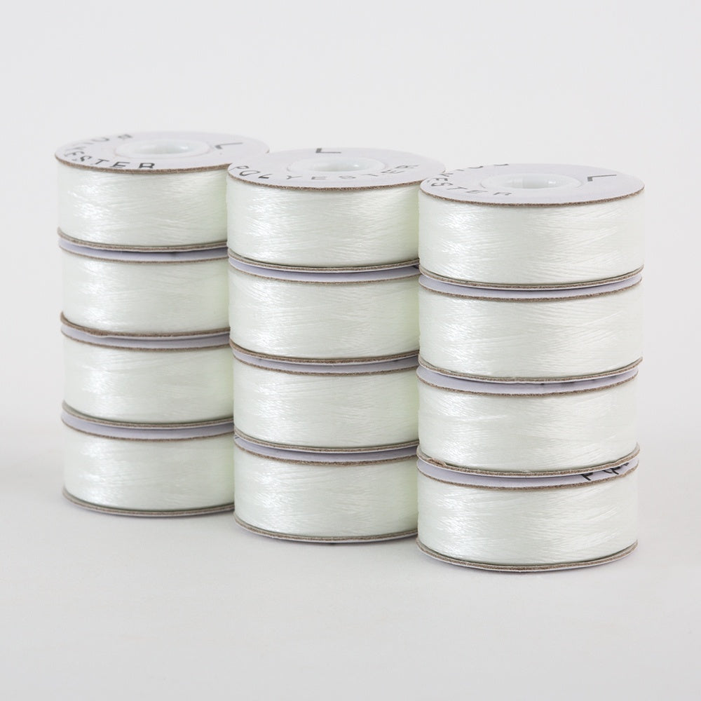 Superior Threads - Super Bobs Poly 12pk L-Style #624 Natural White