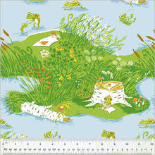 Load image into Gallery viewer, Heather Ross by Studio Edit, Frog Pond in Blue, by Heather Ross for Windham Fabrics, per half-yard