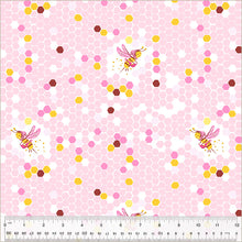 Load image into Gallery viewer, Heather Ross by Studio Edit, Hex Bee in Pink, by Heather Ross for Windham Fabrics, per half-yard