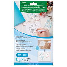 Load image into Gallery viewer, Water Erasable Tracing Paper, Blue (3 sheets/pack) Art. 441
