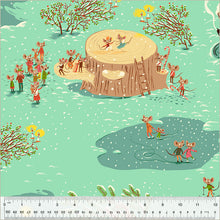 Load image into Gallery viewer, Heather Ross by Studio Edit, Christmas Mice in Aqua, by Heather Ross for Windham Fabrics, per half-yard