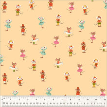 Load image into Gallery viewer, Heather Ross by Studio Edit, Nutcracker Mice in Peach, by Heather Ross for Windham Fabrics, per half-yard