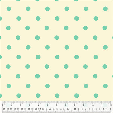 Heather Ross by Studio Edit, Dots in Aqua, by Heather Ross for Windham Fabrics, per half-yard