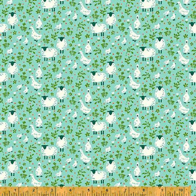 Cottage Farm, Happy Day in Pond by Judy Jarvi for Windham Fabrics, per half yard