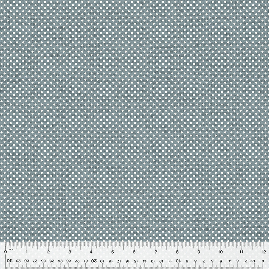 Laurel, Dottie in Blue Grey by Whistler Studios for Windham Fabrics, per half-yard