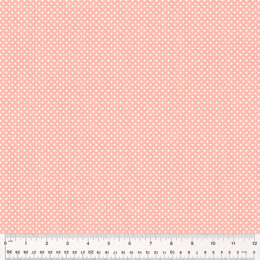 Laurel, Dottie in Petal Pink by Whistler Studios for Windham Fabrics, per half-yard
