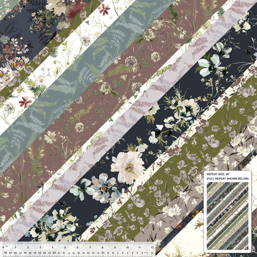 Perennial by Kelly Ventura, Strip Starter in Multi, per half-yard