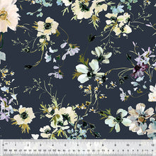 Load image into Gallery viewer, Perennial by Kelly Ventura, Wild Anemone in Indigo, per half-yard