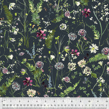 Load image into Gallery viewer, Perennial by Kelly Ventura, Flowerfield in Indigo, per half-yard