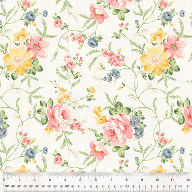 Laurel, Adorning Vine in Natural by Whistler Studios for Windham Fabrics, per half-yard