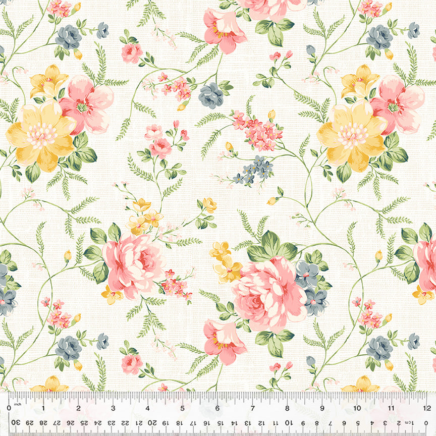 Laurel, Adorning Vine in Natural by Whistler Studios for Windham Fabrics, per half-yard