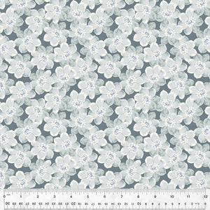 Laurel, Flower Bliss in Blue Grey by Whistler Studios for Windham Fabrics, per half-yard