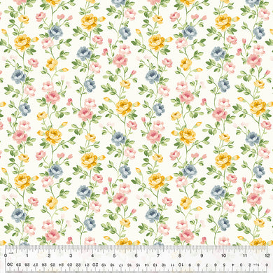 Laurel, Spring Flow in Natural by Whistler Studios for Windham Fabrics, per half-yard