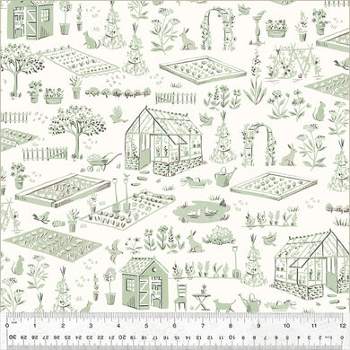 Robin by Clare Therese Gray, Garden Toile in Ivory, per half-yard