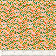 Load image into Gallery viewer, Heather Ross by Hand, Flowerbed in Salmon, by Heather Ross for Windham Fabrics, per half-yard