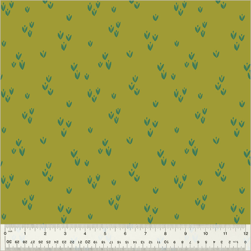 Moonlit by Jennifer Moore / Monaluna, Sprout in Sprig, per half-yard