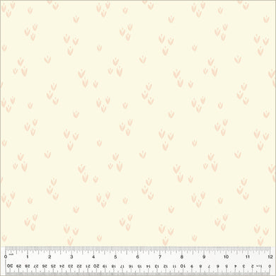 Moonlit by Jennifer Moore / Monaluna, Sprout in Ivory, per half-yard