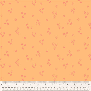 Moonlit by Jennifer Moore / Monaluna, Sprout in Peach, per half-yard