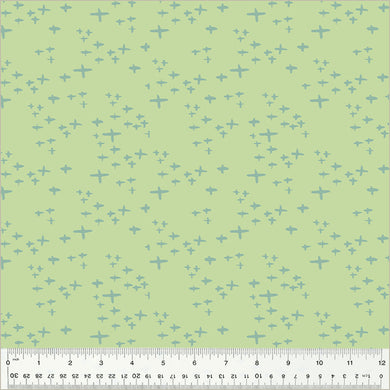 Moonlit by Jennifer Moore / Monaluna, Glimmer in Celery, per half-yard