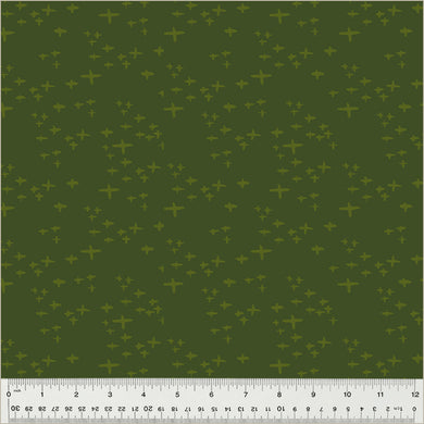 Moonlit by Jennifer Moore / Monaluna, Glimmer in Grassy, per half-yard