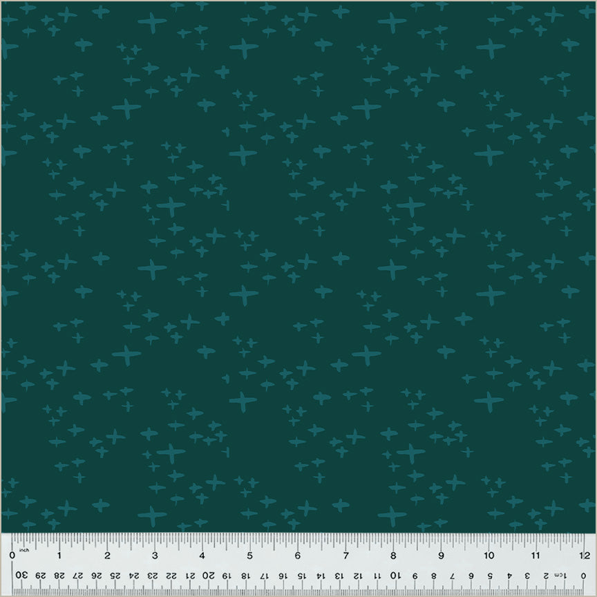 Moonlit by Jennifer Moore / Monaluna, Glimmer in Sea, per half-yard